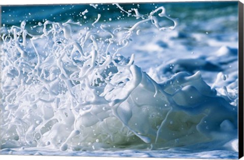Framed Foam Splashes In The Sea Print
