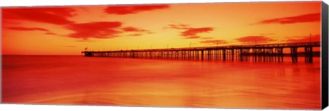 Framed Pier In The Pacific Ocean At Dusk, Ventura Pier, California Print