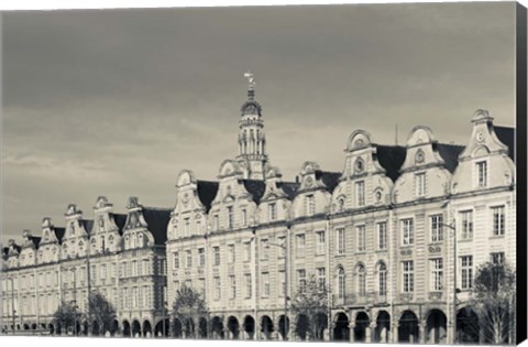 Framed Grand Place Buildings And Town Hall Tower, Arras, France Print