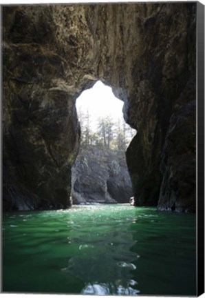 Framed Cove In The Pacific Ocean, Oregon Print