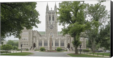 Framed Front View Of Gasson Hall, Chestnut Hill Near Boston, Massachusetts Print