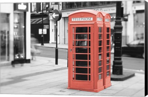 Framed Phone Booth, London Print