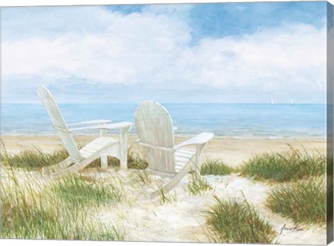 Framed Beach Chairs Print