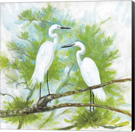 Framed Herons Print