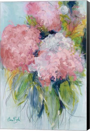 Framed Pink Hydrangeas Print