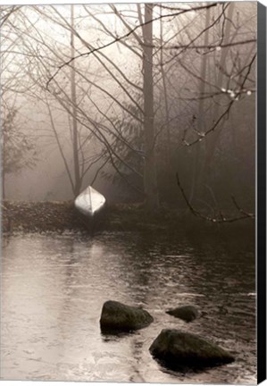 Framed Silvered Morning Pond Print