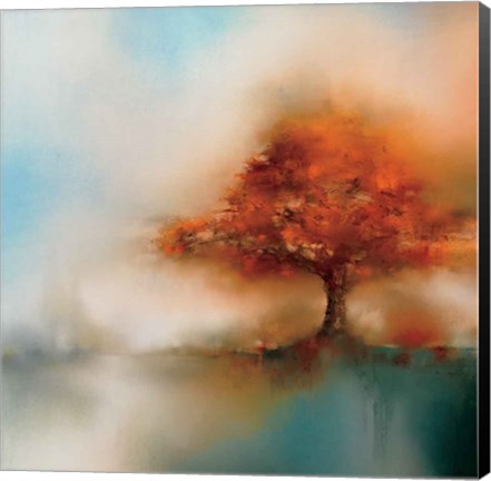Framed Morning Mist &amp; Maple I Print
