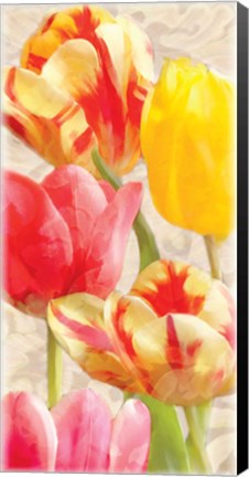 Framed Glowing Tulips I Print