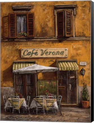 Framed Cafe Verona Print