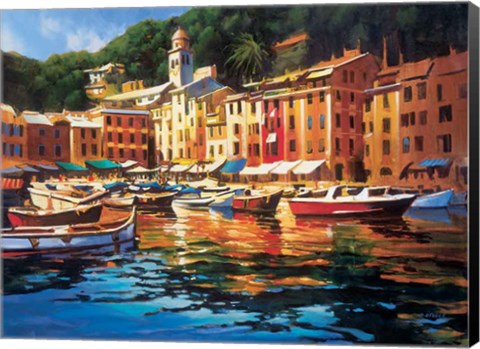 Framed Portofino Colors Print