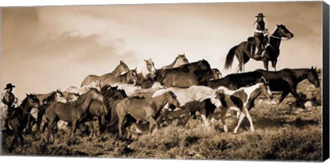 Framed Gathering the Herd Print