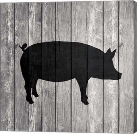 Framed Barn Pig Print