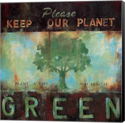 Framed Green Planet Print