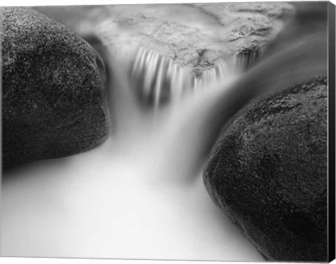 Framed Misty Rocks I Print