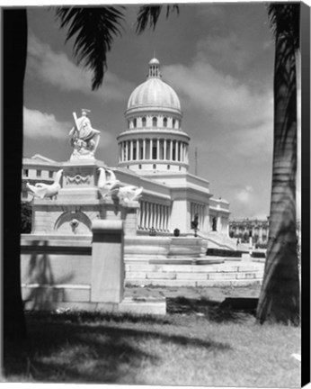 Framed Capitol Building Havana Cuba Print