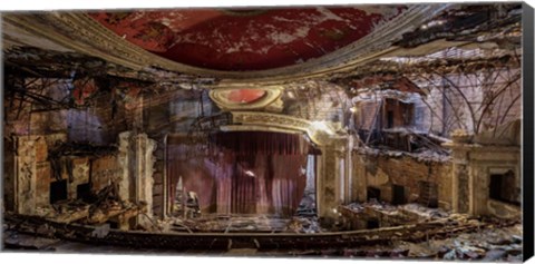 Framed Abandoned Theatre, New Jersey (detail I) Print