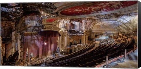 Framed Abandoned Theatre, New Jersey (detail II) Print