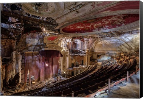 Framed Abandoned Theatre, New Jersey (II) Print