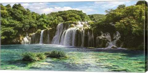 Framed Waterfall in Krka National Park, Croatia Print