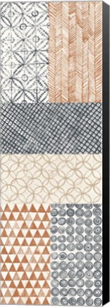 Framed Maki Tile Panel I Warm Print