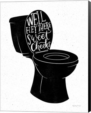 Framed Bathroom Puns IV Black Print