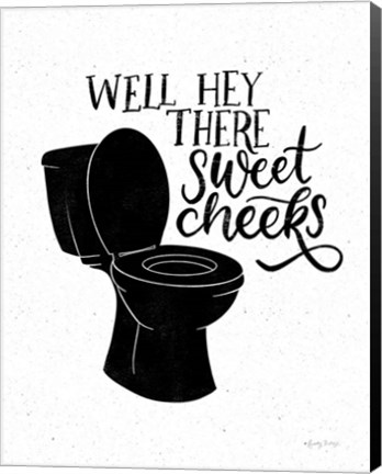 Framed Bathroom Puns III Black Print