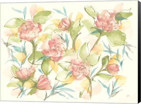 Framed Blush Camellias Print