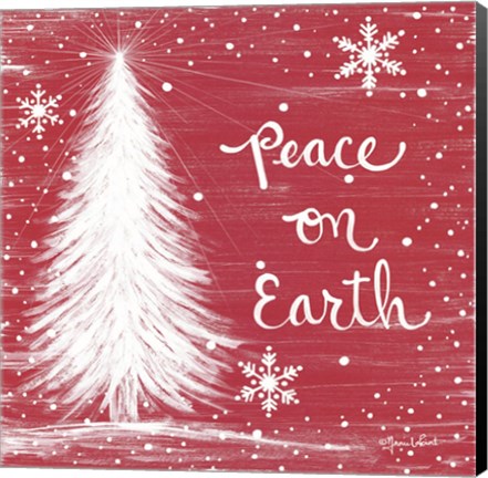 Framed Peace on Earth Trees Print