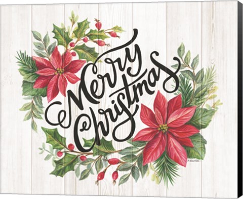 Framed Merry Christmas Swag Print