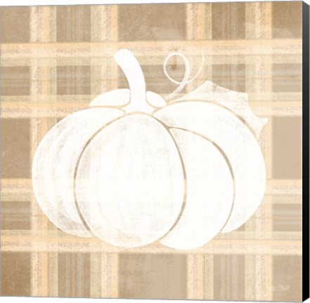 Framed Plaid Pumpkin I Print