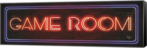 Framed Game Room Neon Sign Print