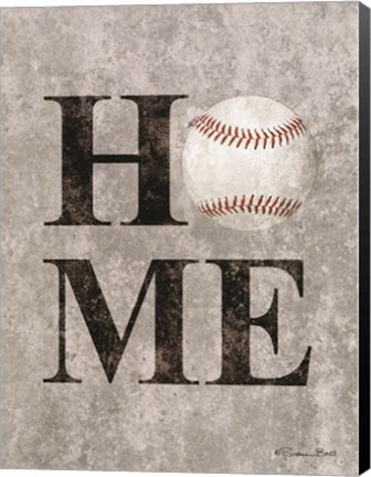 Framed Baseball HOME Print