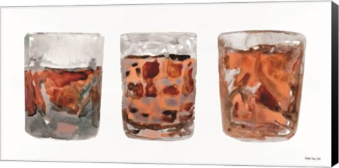 Framed Bourbon Glasses 2 Print