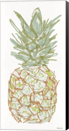 Framed Sketchy Pineapple 2 Print