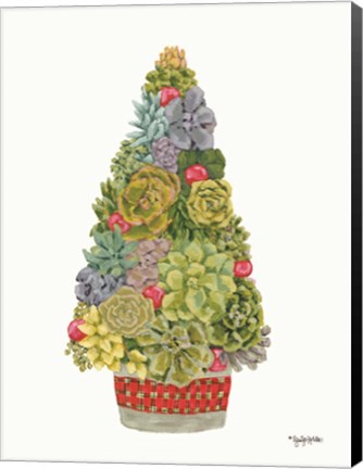 Framed Santa&#39;s Succulents Print