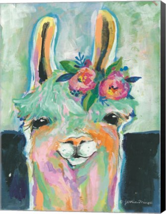 Framed Happy Llama Print