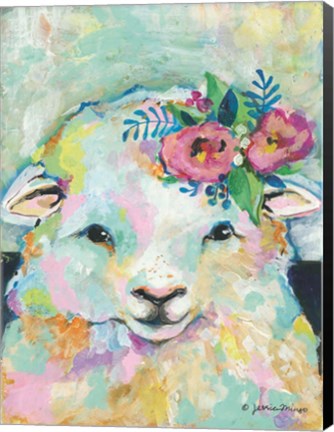 Framed Happy Sheep Print