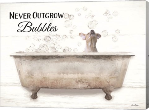 Framed Never Outgrow Bubbles Print