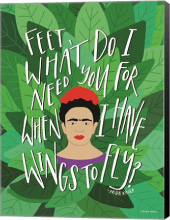 Framed Frida - Wings to Fly Print