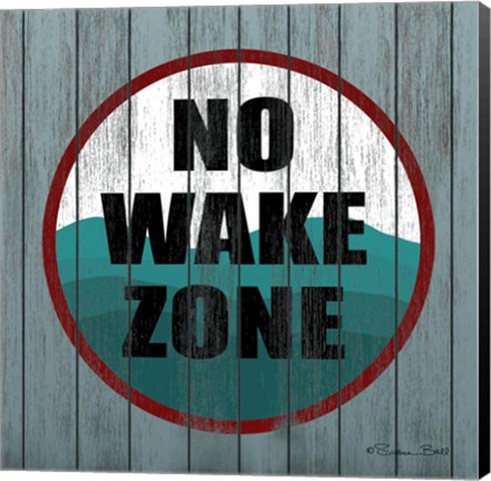 Framed No Wake Zone Print