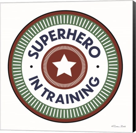 Framed Superhero in Training Print