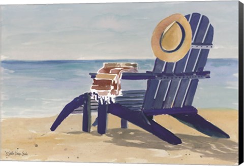 Framed Beach Chairs 2 Print