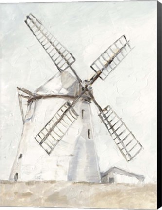 Framed European Windmill II Print