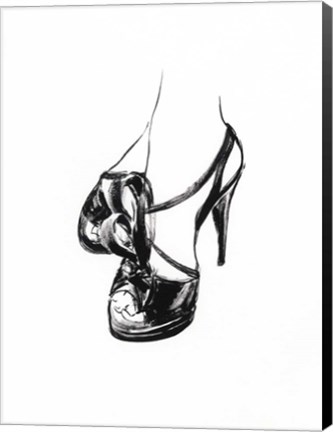 Framed Black Heels I Print