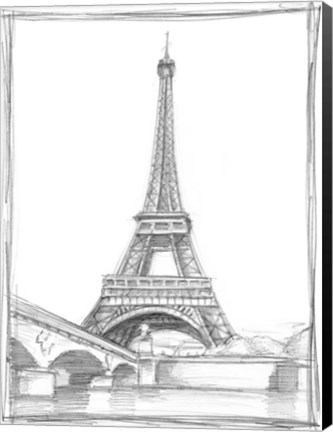 Framed Eiffel Tower from the Seine Print