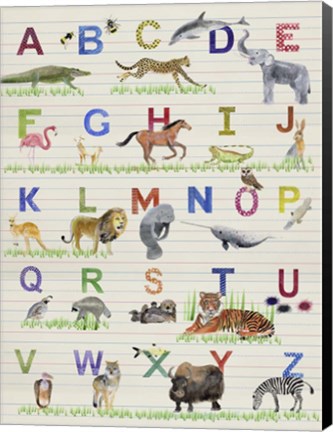 Framed Alphabet Animals Print