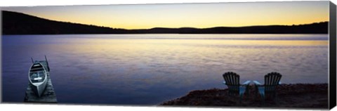 Framed Lakescape Panorama II Print