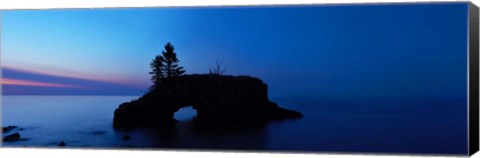 Framed Lakescape Panorama IX Print