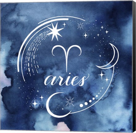 Framed Watercolor Astrology I Print