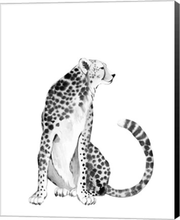 Framed Chrome Cheetah I Print